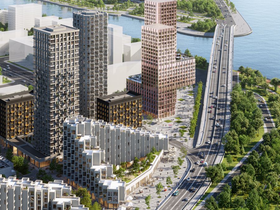 Квартал в излучине Москва-реки, вид сверху